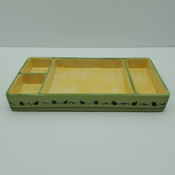 Pfaltzgraff Pistoulet Coffee Center Storage Base Divided Nut Snack Relish Tray - Picture 1 of 4